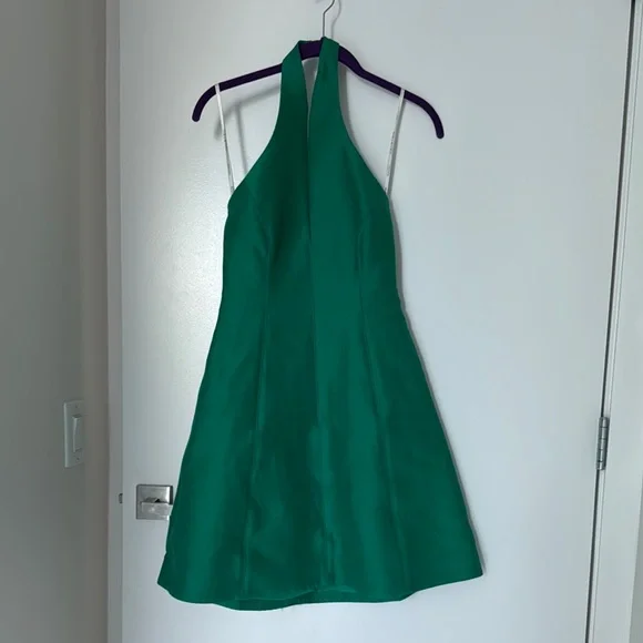 green halston dress Kim Dress – Retro-Inspired V-Neck Tennis Dress with Stretch White/Green / S